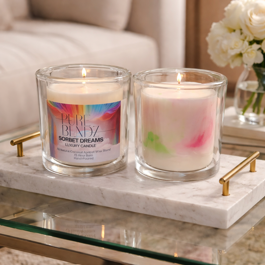 Sorbet Dreams Marble Candle